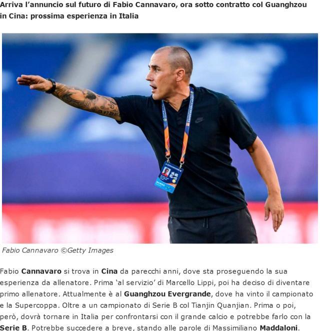 趣体育官网-意媒：前搭档透露卡纳瓦罗或离队 可能性高达50%